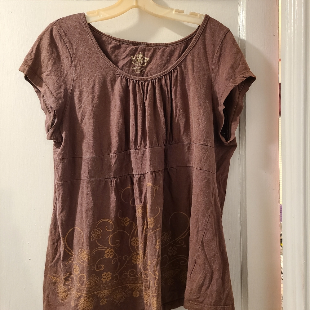 Route 66 shirt Brown Size 1X